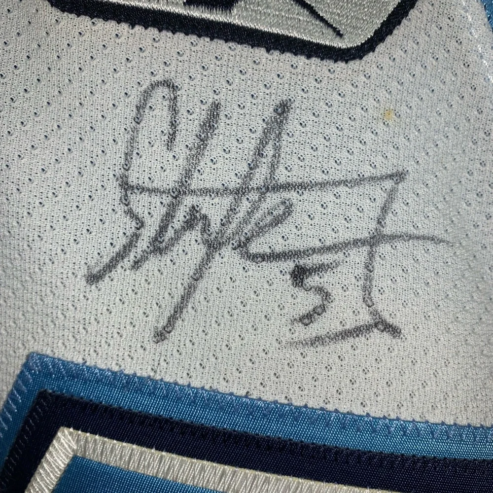 GAME WORN  Stuart Percy Mississauga St. Michael’s Majors OHL Jersey Size 56 Auto - Picture 8 of 10